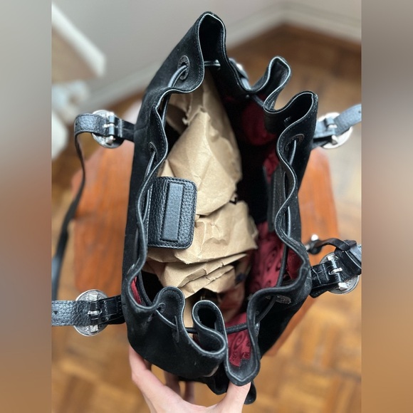 Vintage Brighton Suede Black Cinclaire Shoulder Bag - Picture 8 of 16